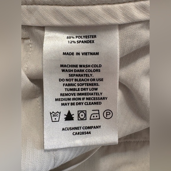 Footjoy FJ Mens Size 34X30 Beige Golf Performance Stretch Pants Athletic Chino - Picture 5 of 11